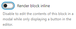 Tailwind block Render block inline option